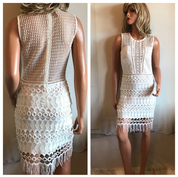 ASOS Goldie Mixed Crochet Bodycon Dress - Picture 3 of 8